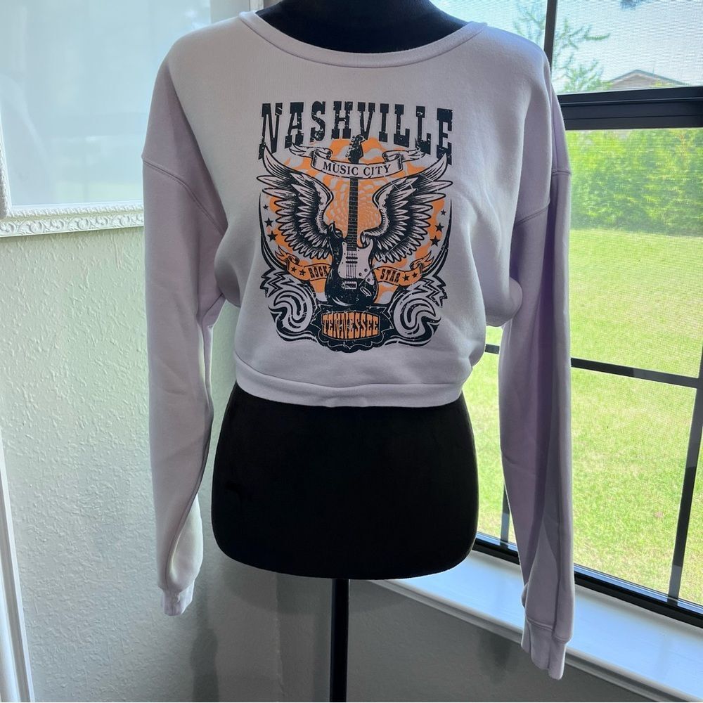Inspired Culture Nashville Graphic Lilac Sweatshirt Large
